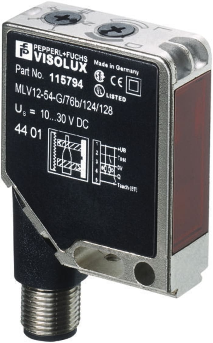 Pepperl + Fuchs Retroreflective Photoelectric Sensor, Block Sensor, 6.5 m Detection Range