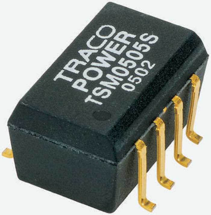 TRACOPOWER TSM DC-DC Converter, 12V dc/ 80mA Output, 4.5 → 5.5 V dc Input, 1W, Surface Mount, +85°C Max Temp