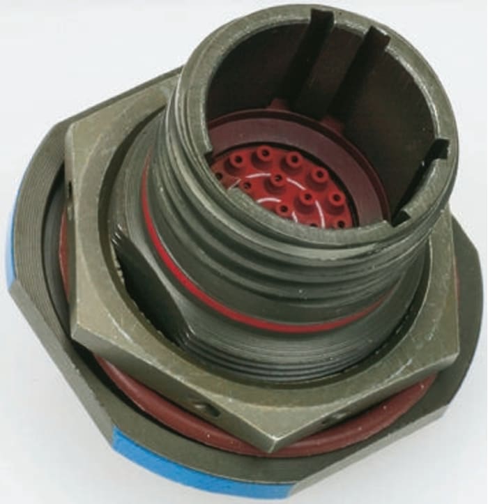 Amphenol, TV 22 Way Panel Mount MIL Spec Circular Connector Receptacle, Socket Contacts,Shell Size 13, Screw Coupling,