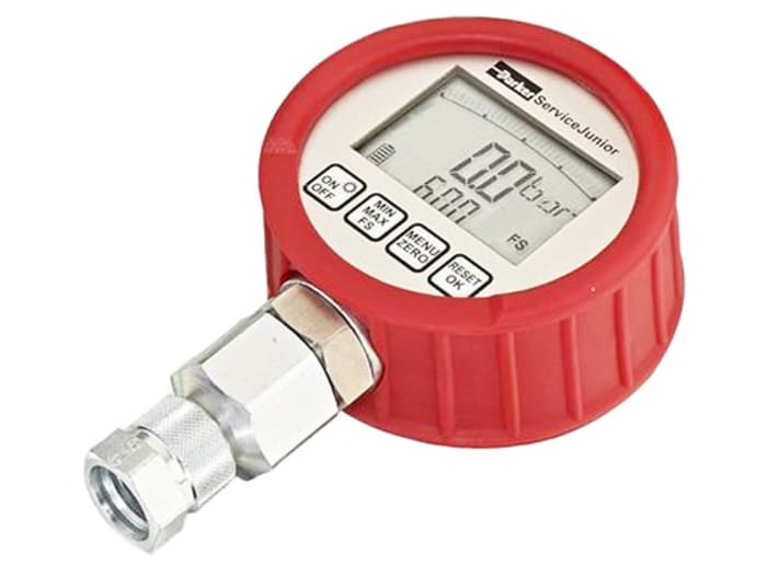 Parker 1/4 in Digital Pressure Gauge 600bar Bottom Entry