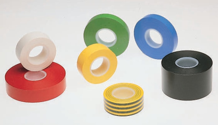 Red PVC insulating tape,10m L x 19mm W