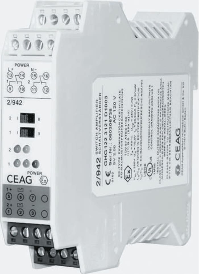 Switch amplifier with relay output