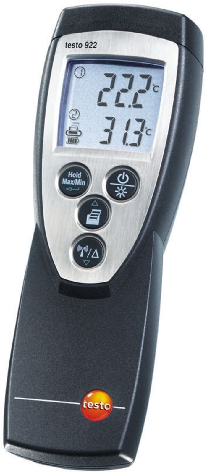 Testo 922 Differential Digital Thermometer for HVAC, Industrial Use, K Probe, 2 Input(s), +1000°C Max, ±0,5 °C Accuracy