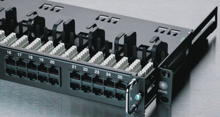 Krone Cat3 25 Port RJ45 RJ Patch Panel UTP 1U Black