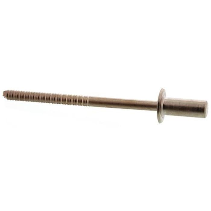 Remache ciego Pop Rivets de acero inox, Ø 4mm x 10.2mm, para espesor de 3.2mm → 4.8mm, color Plata