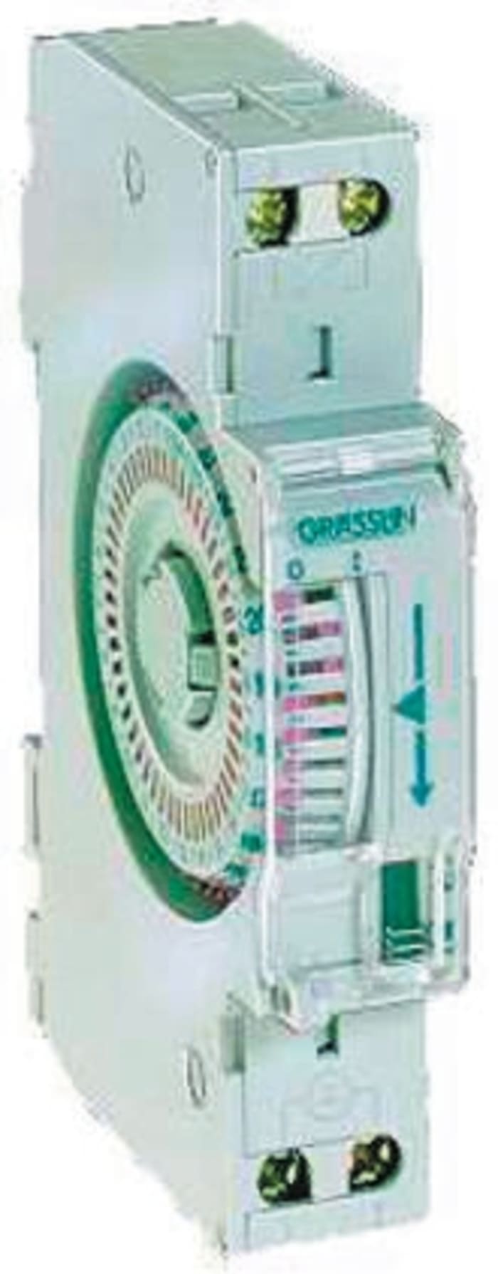 1 Channel Analogue DIN Rail Time Switch Measures Minutes, 110 V dc, 230 V ac