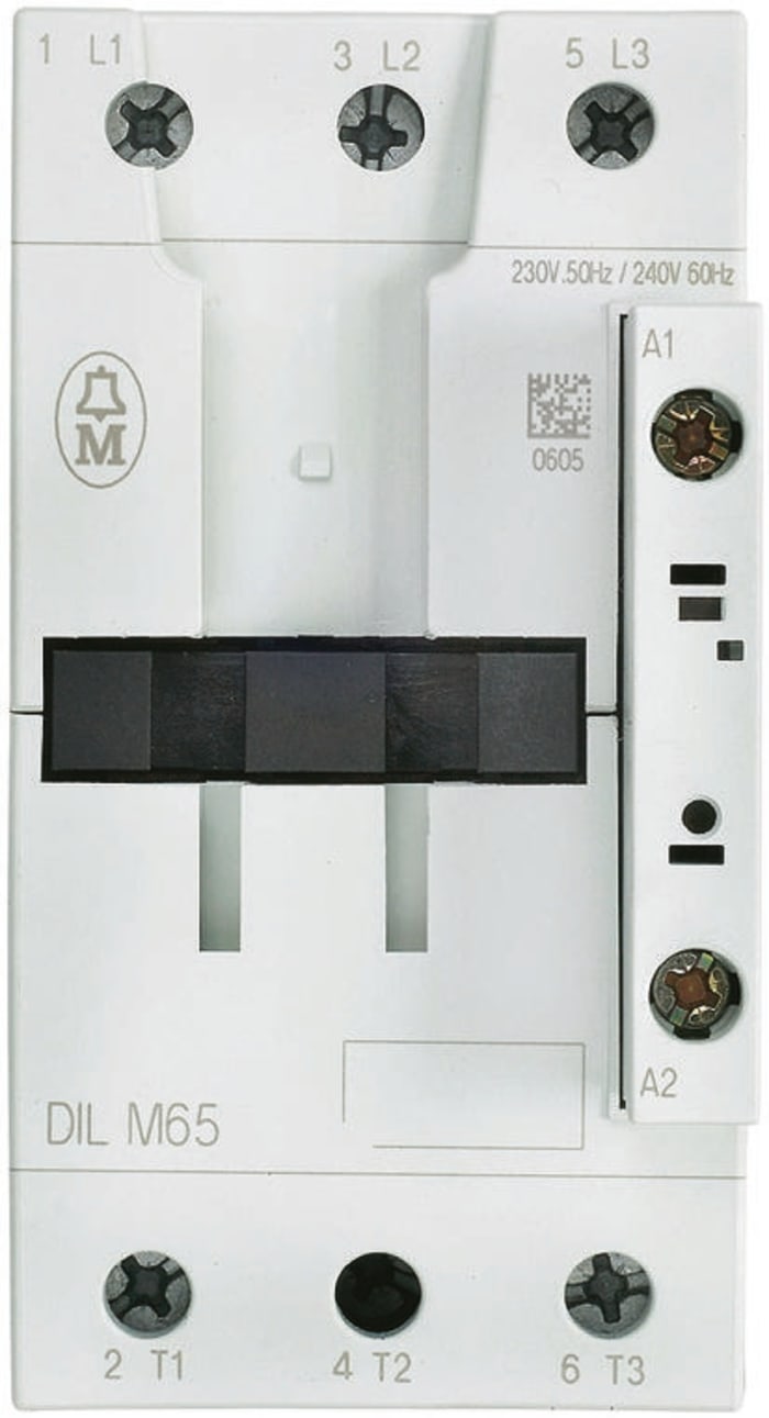 Eaton DILM Series Contactor, 250 V ac Coil, 3-Pole, 386 A, 2NO/2NC (Auxiliary), 3NO (Main), 400 V ac