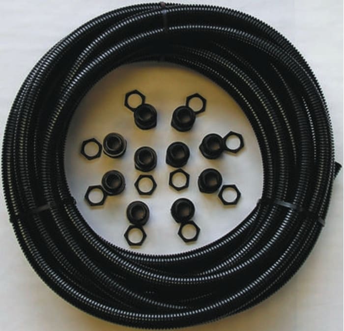 RS PRO Flexible Contractor Pack Conduit, Plastic, Black