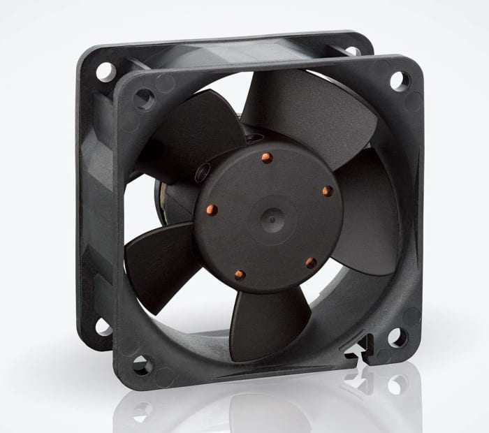 ebm-papst 600 N Series Axial Fan, 24 V dc, DC Operation, 43m³/h, 2.1W, 87mA Max, IP68, 60 x 60 x 25mm