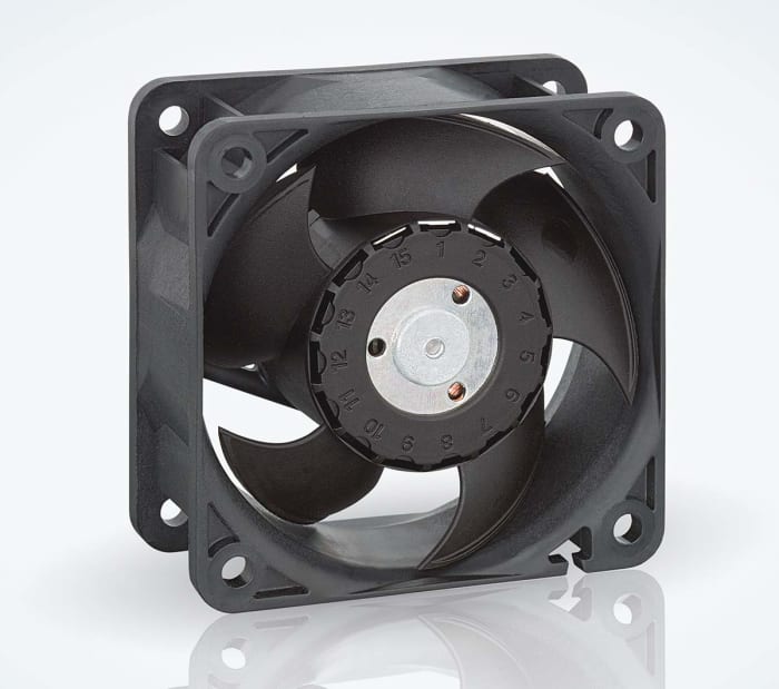 ebm-papst 620 Series Axial Fan, 12 V dc, DC Operation, 40m³/h, 2.1W, 1.05A Max, IP20, 60 x 60 x 25mm
