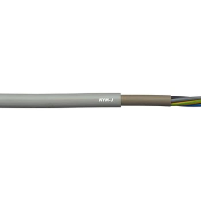 Lapp NYM-J, 50m 5 Core, Grey PVC Power Cable +60°C