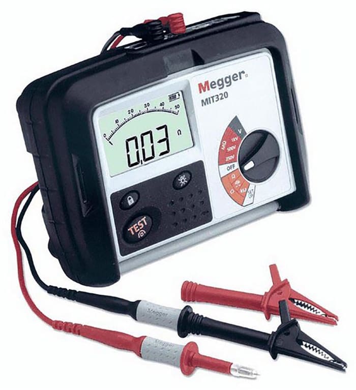 Medidor De Aislamiento Megger Mit300en, 1000 MOhm Resistencia, 250 V