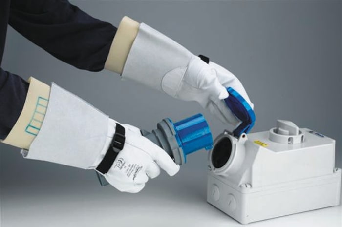 Polyco Healthline Electricians Gloves Grey Leather Leather Electricians Gloves, Size 8, Uncoated Coating