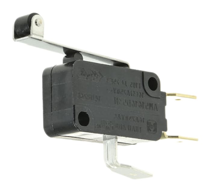 Panasonic Lever Microswitch, Tab Terminal, 16 A @ 250 V ac, SPDT