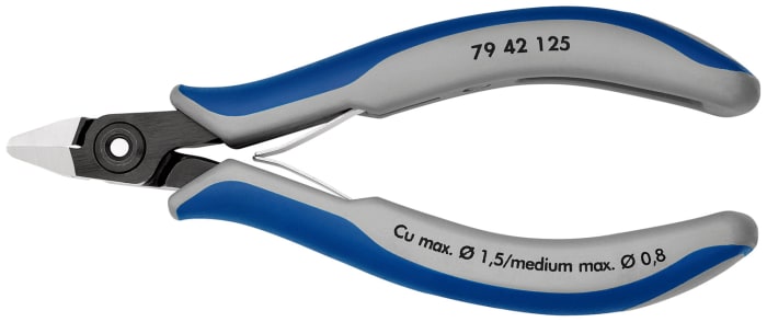 Pince coupante de côté de précision Knipex, 125 mm, capacité 1.5mm