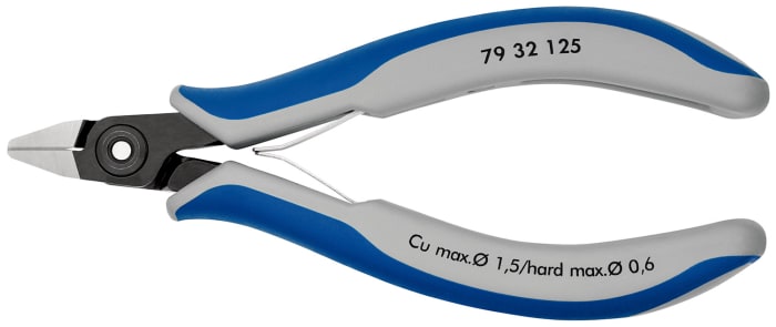 Pince coupante de côté de précision Knipex, 125 mm, capacité 1.5mm