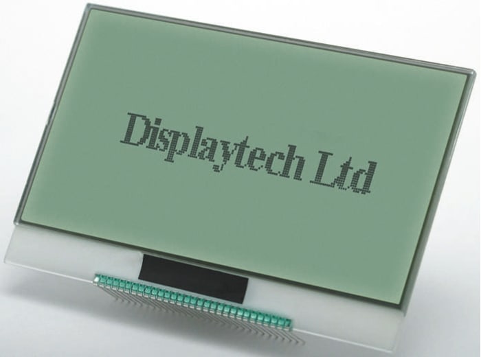 Display monocromo LCD gráfico Displaytech, reflectante, 128 x 64pixels, área 50 x 25mm