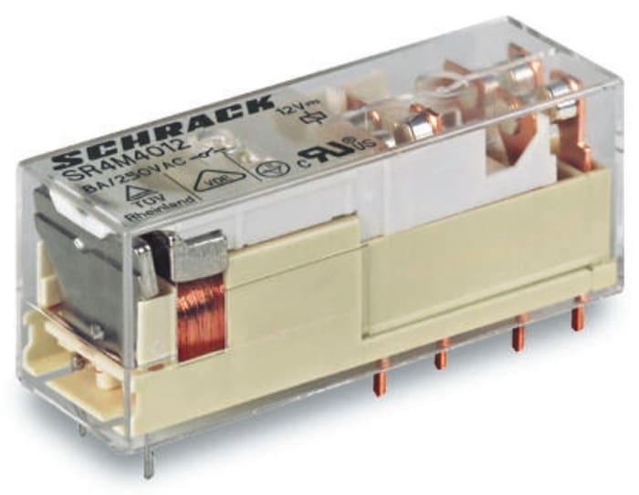 TE Connectivity PCB Mount Non-Latching Relay, 24V dc Coil, 8A Switching Current, DPDT