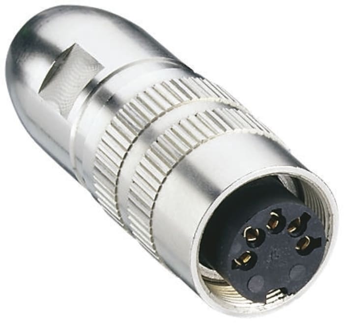 Conector DIN Hembra Lumberg de 7 vías, 5A, 60 Vac, DIN EN 60529, IP68