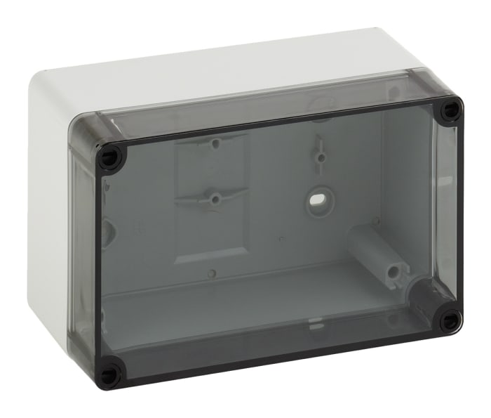 Spelsberg AK Compact Range Series Transparent Polystyrene Enclosure, IP65, Transparent Lid, 200 x 125 x 122mm
