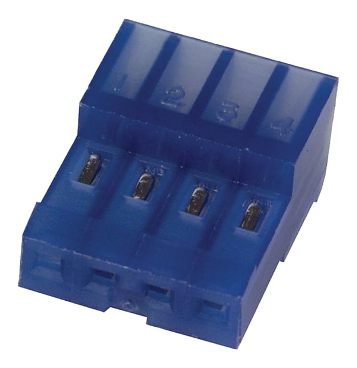 TE Connectivity 4-Way IDC Connector Socket for Cable Mount, 1-Row