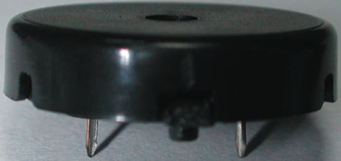 RS PRO 84dB Through Hole Continuous External Piezo Buzzer, 22.1 (Dia.) x 6.6mm, 30V ac Max