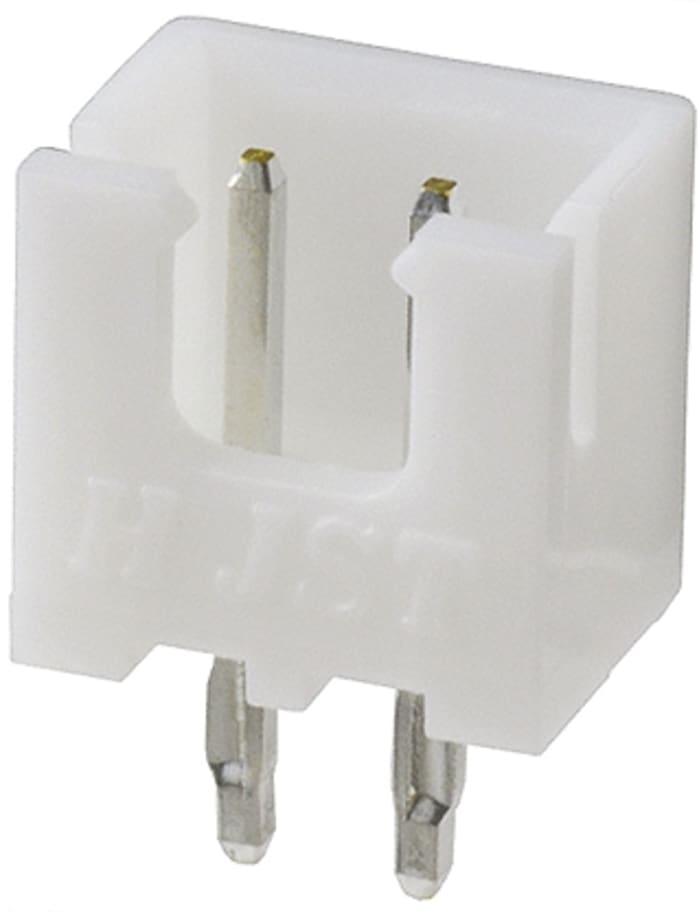 JST XH Series Straight Through Hole PCB Header, 2 Contact(s), 2.5mm Pitch, 1 Row(s)