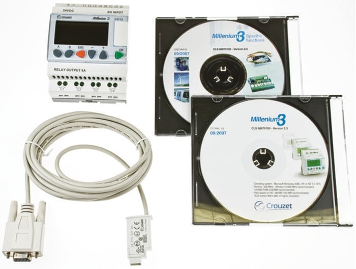 Crouzet Millenium 3 Series PLC CPU for Use with Millenium III Series, Relay Output, 8 (Digital)-Input, Digital Input