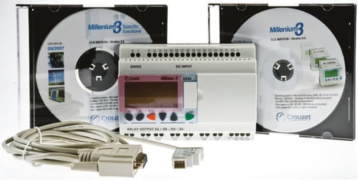 Crouzet Millenium 3 Series PLC CPU for Use with Millenium III Series, Relay Output, 16 (Up → 16 Digital, Up