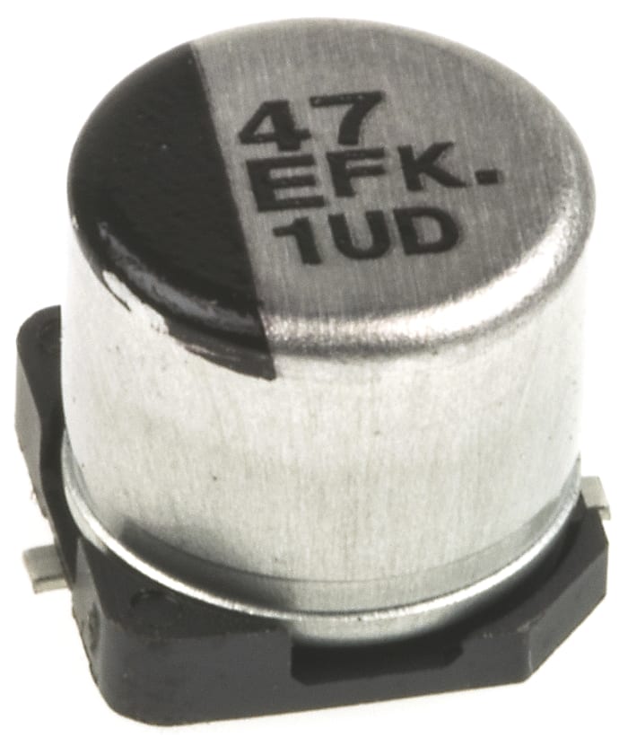 Panasonic 47μF Aluminium Electrolytic Aluminium Electrolytic Capacitor 25V dc, Surface Mount - EEEFK1E470P
