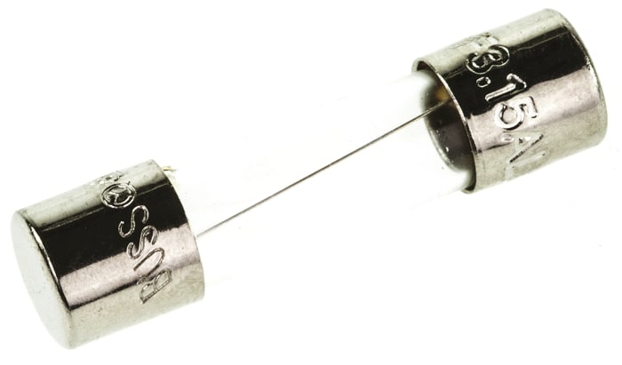 Eaton 3.15 A F Glass Cartridge Fuse, 5 x 20 mm