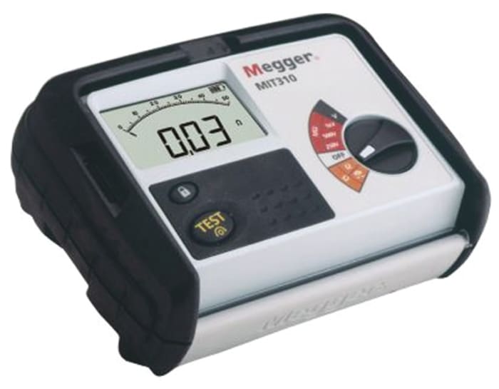 Megger MIT310 Insulation & Continuity Tester, 250V Min, 1000V dc Max, 999MΩ Max, CAT III 600V