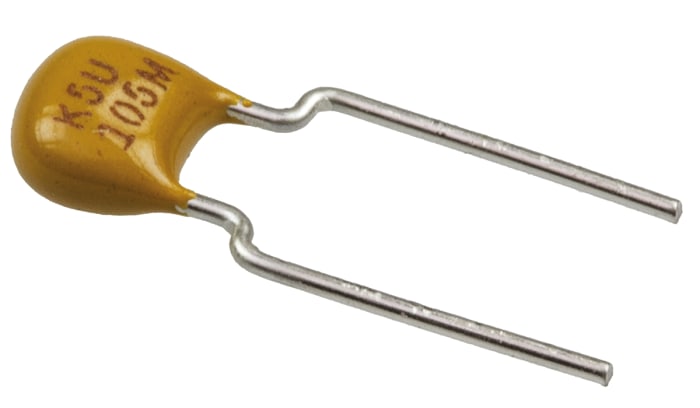 KEMET 1μF Multilayer Ceramic Capacitor MLCC 50V dc ±20% Z5U Dielectric Radial, Max. Temp. +85°C