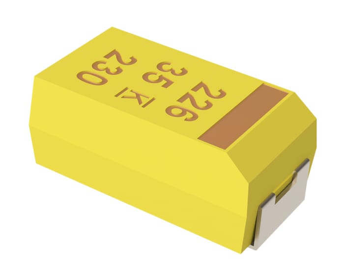Condensador de tántalo KEMET T491A475K016AT, 4.7μF, ±10%, 16V dc, Montaje en Superficie, Encapsulado A, ESR 4Ω MnO2,