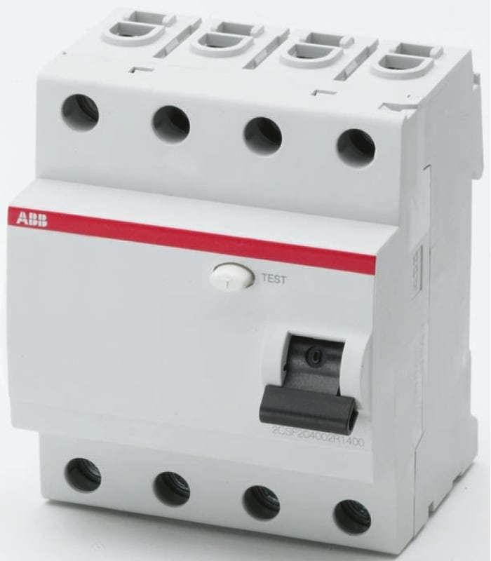 ABB FH200 RCCB, 25A, 4 Pole, 30mA, Type AC