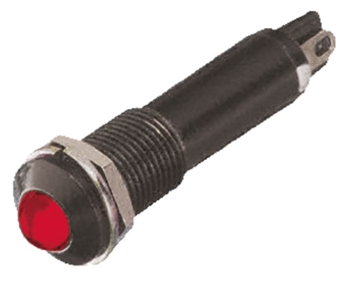 Dialight Red Indicator, 24V dc, 9mm Mounting Hole Size, Solder Tab Termination