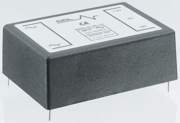 Computronic Encapsulated Linear Power Supply, 105 → 125V ac Input, ±12V dc Output, 250mA Output, 5W