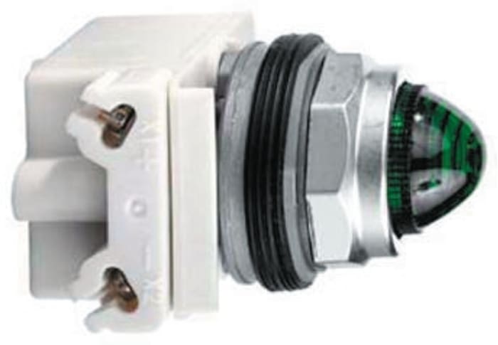 Schneider Electric, Harmony 9001K, Panel Mount Incandescent Pilot Light, 30mm Cutout, IP66, 240 V ac