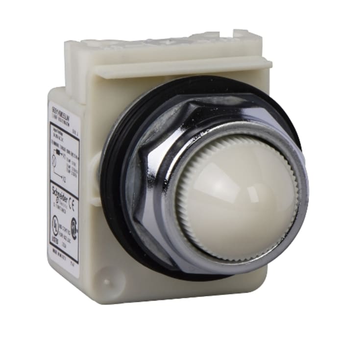Voyant lumineux LED Schneider Electric Blanc 24V c.a. / V c.c., Ø découpe 30mm, IP66