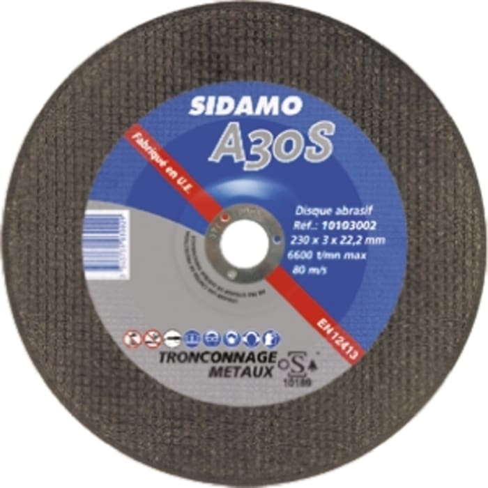 Sidamo Aluminium Oxide Grinding Disc, 115mm Diameter, 3mm Thick