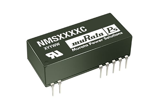 Murata Power Solutions NMS DC-DC Converter, ±12V dc/ ±83mA Output, 10.8 → 13.2 V dc Input, 2W, Through Hole,