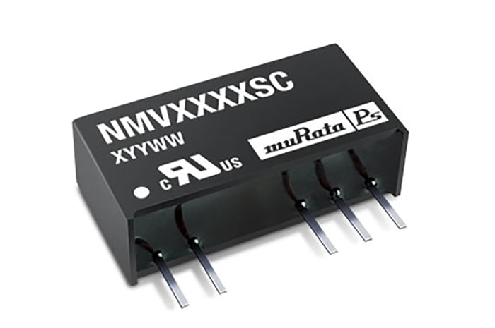 Murata Power Solutions NMV DC-DC Converter, 5V dc/ 200mA Output, 10.8 → 13.2 V dc Input, 1W, Through Hole, +85°C