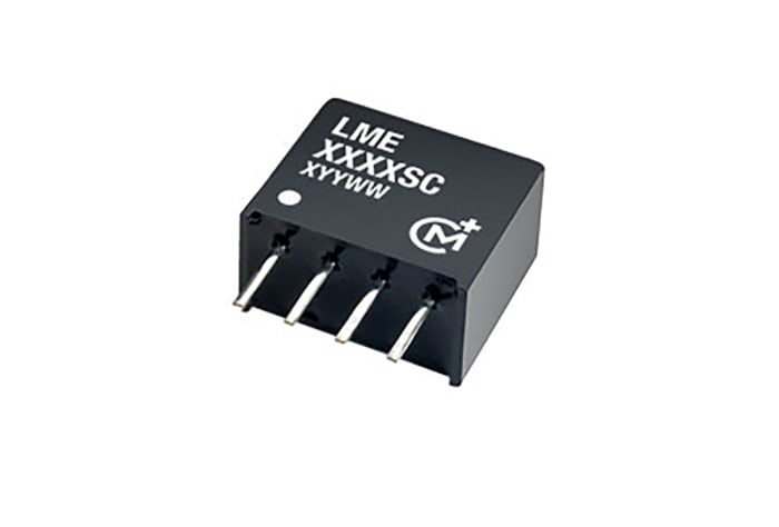Murata Power Solutions LME DC-DC Converter, 15V dc/ 16mA Output, 4.5 → 5.5 V dc Input, 0.25W, Through Hole,