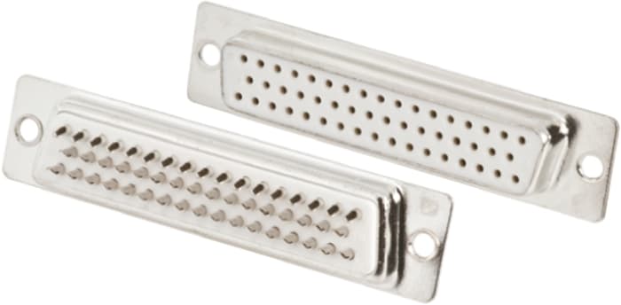 RS PRO 50 Way Panel Mount D-sub Connector Socket, 2.77mm Pitch, with 3.05 mm Through Hole