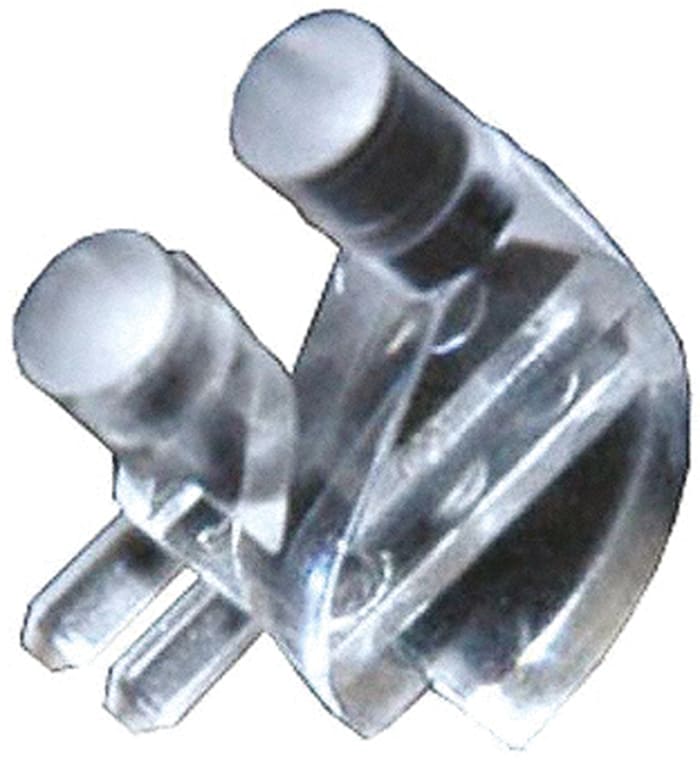 515-1061F Dialight, PCB Mounted 2-Way Right Angle LED Light Pipe, Bi-Level-Row Clear Dome Lens