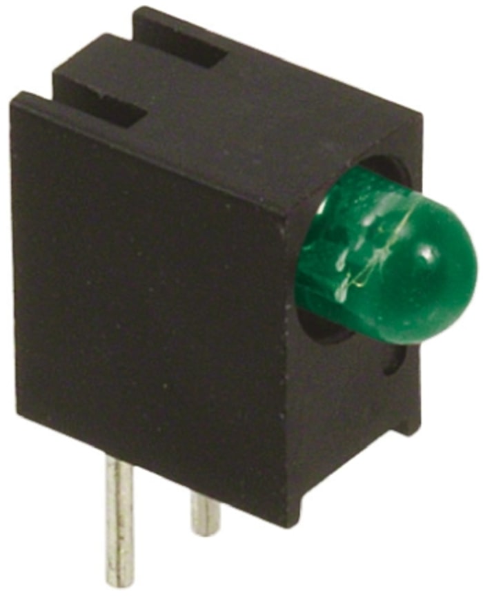 Dialight 551-0607F, Green Right Angle PCB LED Indicator, Through Hole 7.5 V