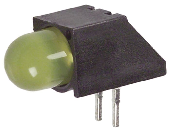 Indicateur à LED pour CI, Dialight, 550-2307F, 1 LED, Jaune, Traversant, Angle droit
