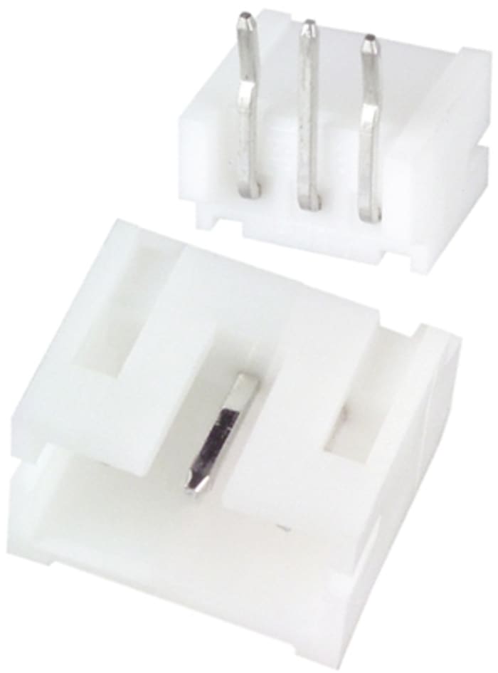 JST PH Series Right Angle Through Hole PCB Header, 3 Contact(s), 2mm Pitch, 1 Row(s)