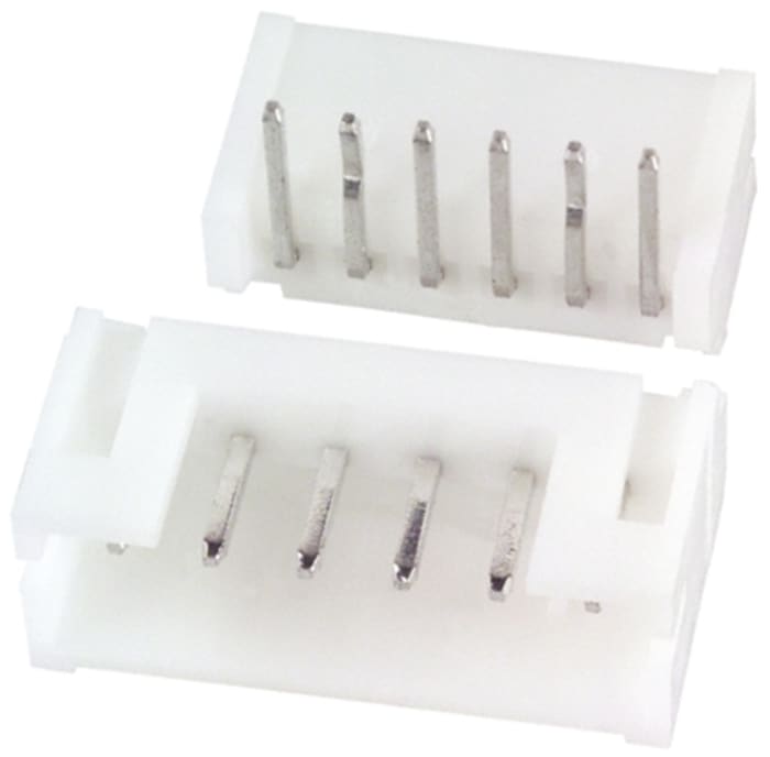 JST PH Series Right Angle Through Hole PCB Header, 6 Contact(s), 2mm Pitch, 1 Row(s)