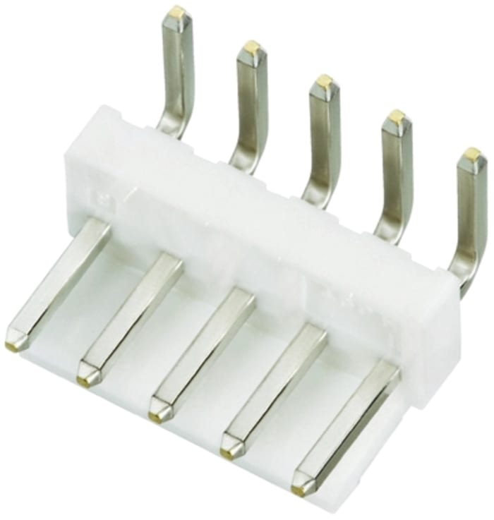 JST VH Series Right Angle Through Hole PCB Header, 5 Contact(s), 3.96mm Pitch, 1 Row(s)